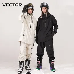 Kvinnors spårningsdräkter män kvinnor solid färg skidjacka skidbyxor varma vindtäta vinterövergripande hoodie vattentäta utomhus sportkläder snowboard 230901