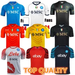 23 24 Napoli Polo Soccer Jerseys 2023 2024 Målvakt Maglia Kvaratskhelia Minjae Maillot Neapels män Träningsskjorta Zielinski H.Lozano Osimhen Football Shirts