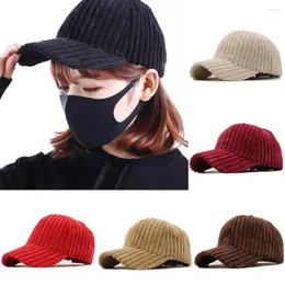 Cycling Caps Cotton Corduroy Baseball Cap Necessory Ajustable Size Head Warm Snapback Hat Hip Hop Men Women