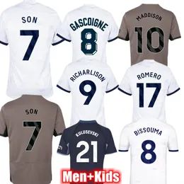 Maddison son 3xl 4xl fotbollströjor 23 24 THFC Richarlison Kulusevski Romero Football Kit Shirt Fan Player Version Bissouma Johnson Jersey Top Men Kids Sets