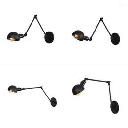 Wall Lamp American Retro Single Head Bedside Light Decoration LED Iron Art Bedroom Living Room Aisle Porch AC90-260V