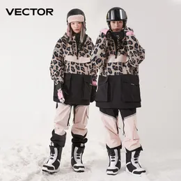 Fatos femininos Vector Ski Wear Mulheres Homem Suéter Com Capuz Reflexivo Tendência Ski Wear Engrossado Calor e Equipamento de Esqui Impermeável Terno de Esqui Mulheres 230901