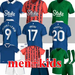 23 24 Everton Soccer Jerseys McNeil Calvert-Lewin Keane Davies Digne Uniforms Adult Kids Set Set Socks Full Sets 2023 2024 Football Shirts Thai Suit 999