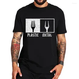 Men's T Shirts Metal Music Print T-shirts Tops Plastic Graphic Tshirts Hip Hop Streetwear Summer Fashion Harajuku T-Shirt