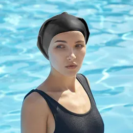 Berets Large Swimming Cap With Curly Hair Braids Shower High Elastic Taste Waterproof Silicone Kitchen