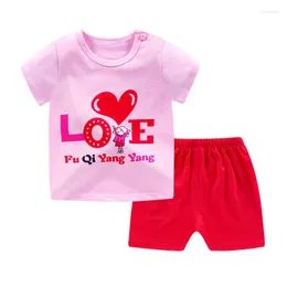 Kläder sätter zwy2180 babykläder sommar pojkar mode t-shorts shorts 2st passar barn för barn