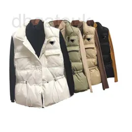 Coletes femininas designer 2023ss roupas para baixo parka pato branco colete acolchoado bolso quente jaqueta inverno com capuz longo ao ar livre rua 3voh