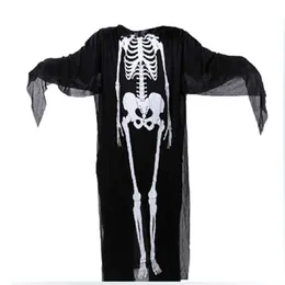 Temad kostym halloween vuxna barn cosplay spöke kläder skelett tryckt maskerad skrämmande kostymer kappa karneval party kläder scen slitage 230904