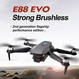 E88 EVO Brushless Motor RC Dron HD 8K Dual Camera Optical Flow Foldable Helicopter Aircraft Quadcopter Drone E525 EVO