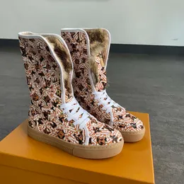 Tasarımcı Botlar Mektup Kuzu Saç Kalın Kar Botları Kadınlar Yeni Şık Botlar, Kayma ve Sıcak Pamuk Ayakkabı 16