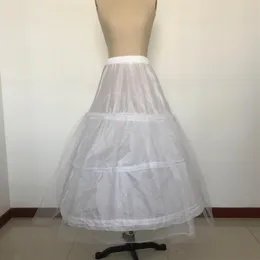 Vit tyll brud klänning crinoline boll klänning brud klänning petticoat 3 stål ring golvlängd bröllop klänning slip stil bröllop pet262o