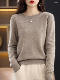 Kadın Sweaters Keçi Kaşmir Örgü Sweater Pullover Sonbahar Kış O yaka Kadınlar Yumuşak Yüksek Kaliteli Bayan Jumpers Giysileri