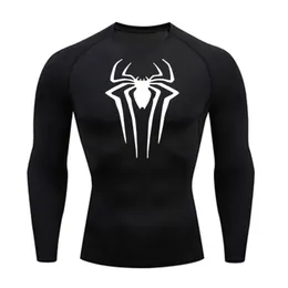 Men's T-Shirts Sun Protection Sports Second Skin Running T-shirt Men's Fitness Rashgarda MMA Long Sleeves Compression Shirt Workout Clothing 230901