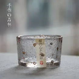 Copos de chá artesanais japoneses martelados copo de vinho estrangeiro uísque casa criativa cerveja cristal kongfu copo 50ml 230901