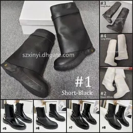 Premium Fashion Classic Damskie Skórzane Buty Flat Boots Długie Krótkie 2styles dla kobiet