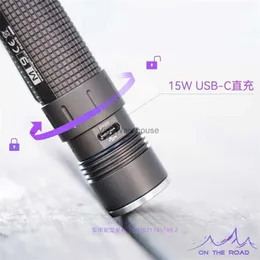 Torce Sulla strada M9-Gen2 USB ricarica diretta mini luce intensa piccola torcia portatile impermeabile super luminosa identificazione giada HKD230903