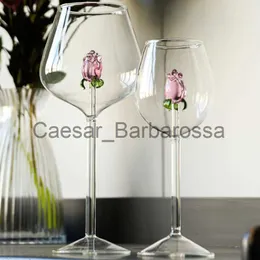 Copos de vinho criativo vermelho branco copos de vinho 3d rosa vidro rosa buildin copo taças taças champanhe flauta casa adorável presente x0904
