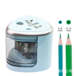 Pencil Sharpeners Manual Pencil Sharpener Study Gift Auto Automatic Drawing Two-hole Electric Pencil Sharpener Stationery Office School Supply 230904