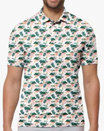 Men's Polos Paradise Island Polo TShirts Art Print Trending Shirt Summer ShortSleeve Custom Clothing 230901