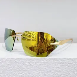 Designer Designer Bezprawne okulary przeciwsłoneczne SPRA56 Ultra-Light Metal Ramka Złota soczewki wyraźna krzywizna po stronie bocznej rozmiar UV400 Rozmiar 71-14-115 z oryginalnym pudełkiem