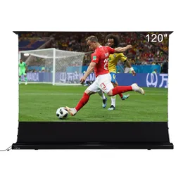 ALR Electric Floor Rising Projector Screen Black Diamond Floor Rising Projection Screen för Long Throw Projector