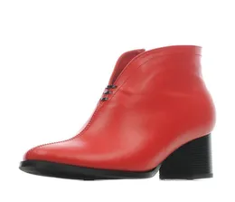 Bottines d'hiver en cuir suédé pour femmes chaussons chauds bottes à talons mi-hauts noir bleu rouge gris vert bordeaux bottes femmeMultifun2909371