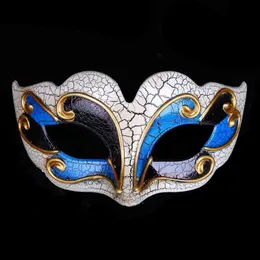 Máscaras de festa Venetian Ball Upper Crack Metade Face Masquerade Máscara Halloween Tema Cosplay Dança Maquiagem Adereços CKI86 230901