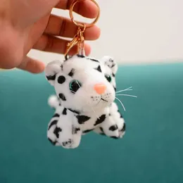 Doldurulmuş peluş hayvanlar 11cm gerçek hayat sevimli kaplan leopar peluş peluş kolye oyuncakları doldurulmuş orman hayvan bebek anahtar zincirleri çocuklar çocuklar doğum günü hediyesi