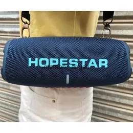 ポータブルスピーカーcaixa de som Hopestar H50ポータブルワイヤレススピーカー高パワー音楽ボックス屋外サブウーファーTWSパワフルパーティーFMラジオaux HKD230904