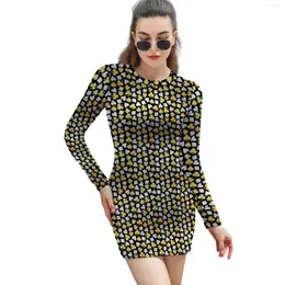 Casual Dresses Poker Cards Suits Dress Female Vegas Casino Streetwear Bodycon Autumn Long Sleeve Sexy Graphic Oversized Vestidos