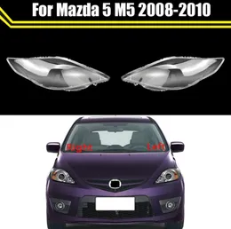 ل Mazda 5 M5 2008-2010 Car Front Glass Lens Caps Cover Cover Cover Auto Light Sharpharent Sharphade Shell Lamp Case