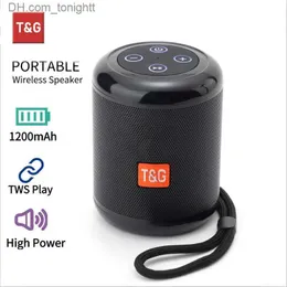 Tragbare Lautsprecher TG519 Bluetooth-Headset Tragbare drahtlose Lautsprecher Wasserdichte Außenlautsprecher Stereo-Surround-Player Unterstützung IF/USB FM-Radio Q230904