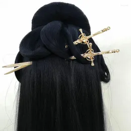 Hair Clips Punk Metal Sword Hairpin Chinese Simple Sticks For Women DIY Hairstyle Design Tools Accessories