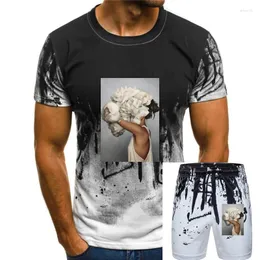 Tute da uomo 2023 Fiori sexy Piuma Stampa Harajuku T Shirt Donna Moda Tshirt O-Collo Manica corta T-shirt Bianco Magliette e camicette Donna