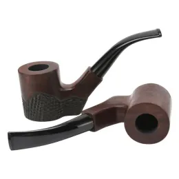 Bois noir massif ébène main tabac cigarette pipe marteau filtre motifs de fleurs en bois outil accessoires 3 styles choisir LL