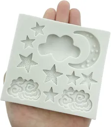 Star Moon Clouds formade silikonfondantformar, godischokladformar för DIY Cake Fondant Cookie Cloud1221269