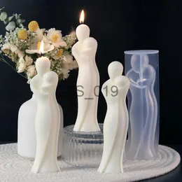 Andra hälsoskönhetsartiklar Hug Lover Portrait Candle Silicone Mold Diy Human Body Couples Mother Child Candle Making Craft Gifts Home Decor Accessories X0904