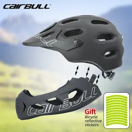 Bisiklet kaskları Cairbull tam yüz bisiklet kaskı dağ spor güvenlik bisiklet şapkası kadın mtb bisiklet kapağı bisiklet kask ışık bütüncül kalıp 230904