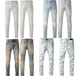 Zerrissene modische Jeans, schwarze Cargohose, Designer-Jeanshose, leicht, einfach, leicht, Denim, klassisch, gerade, Biker, lässig, Größe 28-4259G