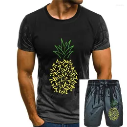 Herren Trainingsanzüge Pi Day Pineapple Math Lover Teacher 3.14 Symbol Mathematik T-Shirt EU-Größe Hochwertige Baumwolle Soft Basic Tops T-Shirt