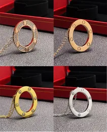 Designer nuovi uomini039s e donne039s collane di diamanti di lusso in acciaio inossidabile coppie regali gioielli di alta qualità4299962