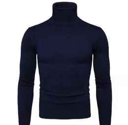 Herren-Rollkragenpullover aus schmaler Wolle mit grobem Strick unten