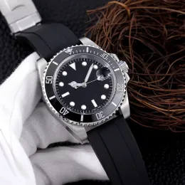 Relógio esportivo masculino designer relógio 40mm 116610 mostrador preto automático mecânico moda estilo clássico borracha à prova dwaterproof água brilho relógio