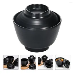 Dinnerware Sets Bowl Delicate Soup Japanese Ramen Imitation Porcelain Melamine Udon With Cover
