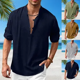 Magliette da uomo Top senza spalline Moda casual da uomo Comodo colletto rialzato Abito lungo Medio