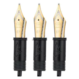 Canetas tinteiro 3 peças Jinhao #6 pontas de caneta tinteiro para Jinhao X350 X850 100 100 Esqueleto 9036 9056 Substituído Metal Nib EF/F/M Dourado/Prata HKD230904