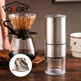 Manual kaffekvarnare Uppgradering Portable Electric Grinder Typec USB Charge CNC Rostfritt stål Slipning Core Beans Fallory 230901