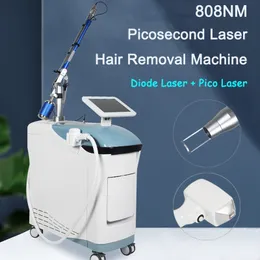 Безболезненный аппарат для удаления татуировок ND Yag Пико-лазер Пикосекундное удаление пигментных пятен Лечение акне 808 Диодный лазерный депилятор Перманентное удаление волос