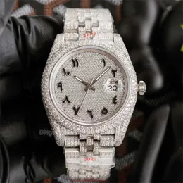 Mechanical Diamond APS Watches 40mm Automatisk herrklocka för män armbandsur rostfritt stål lyxdesigner anpassad skelett silver moissanite diamanter