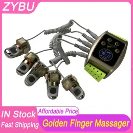 Portabla gravitationella diamantfingrar möter lyftkroppsmassager Radiofrekvens Mikrourrent Golden Finger RF EMS Beauty Machine Bio Body Relax Neck Massage